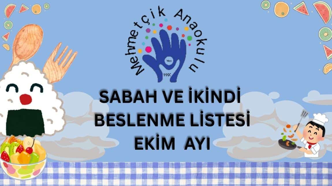 EKİM AYI BESLENME LİSTESİ